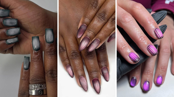 Ribbed nail art trend